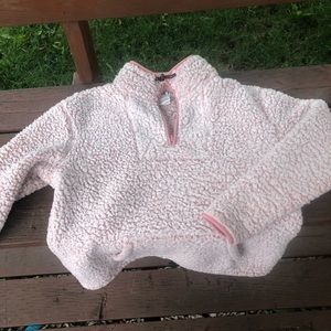 Pink fleece pull over